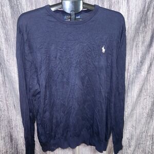 Polo Golf Ralph Lauren‎ XXL Navy Blue Long Sleeve Sweater Pullover